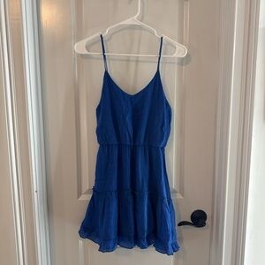Blue Flowy Tiered Dress